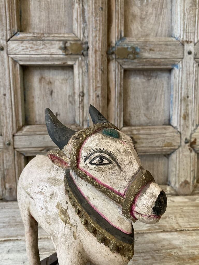 Old Tribal Nandi Bull With Faded Paint Work photo for sale