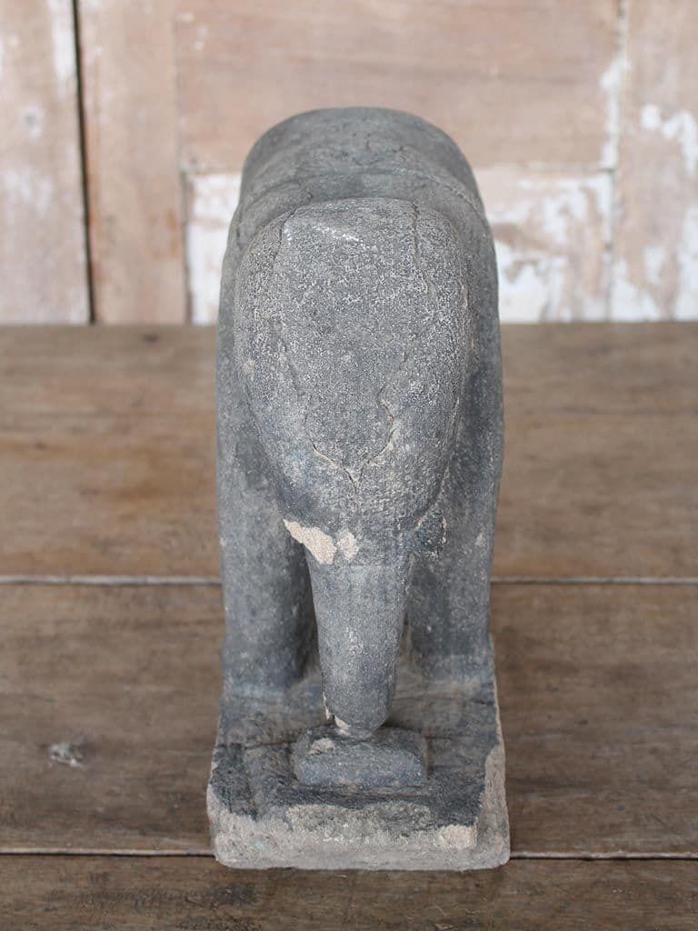 Tribal Stone Baby Elephant, Kerala, South India Circa 1900 photo furniture