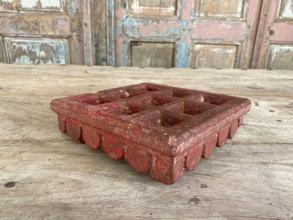 Old Sandstone Spice Tray, Bikaner, Rajasthan (Also Perfect For Tealights) photo furniture