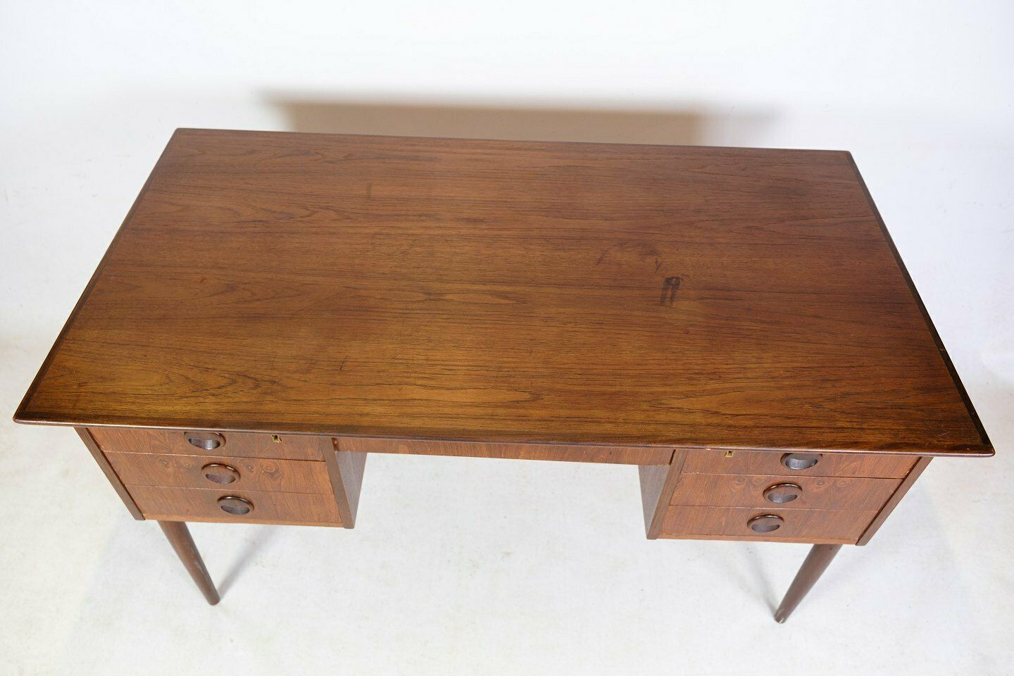 Freestanding Desk In Teak Wood, Danish Design From 1960s photo for sale