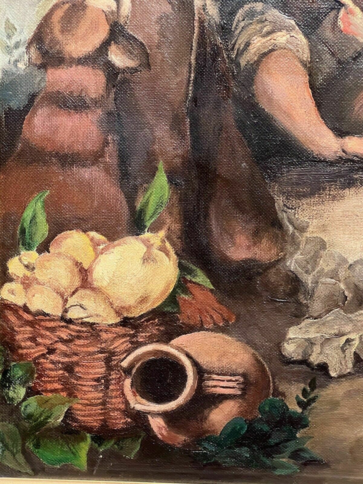 photo for sale Spanish School Oil Painting After Bartolome Murillo's 'Young Boys Playing Dice'