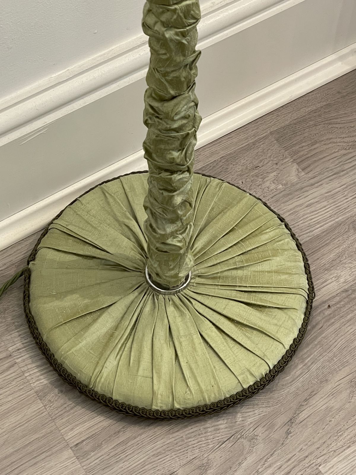 1930s Silk Covered Standard Lamp photo furniture