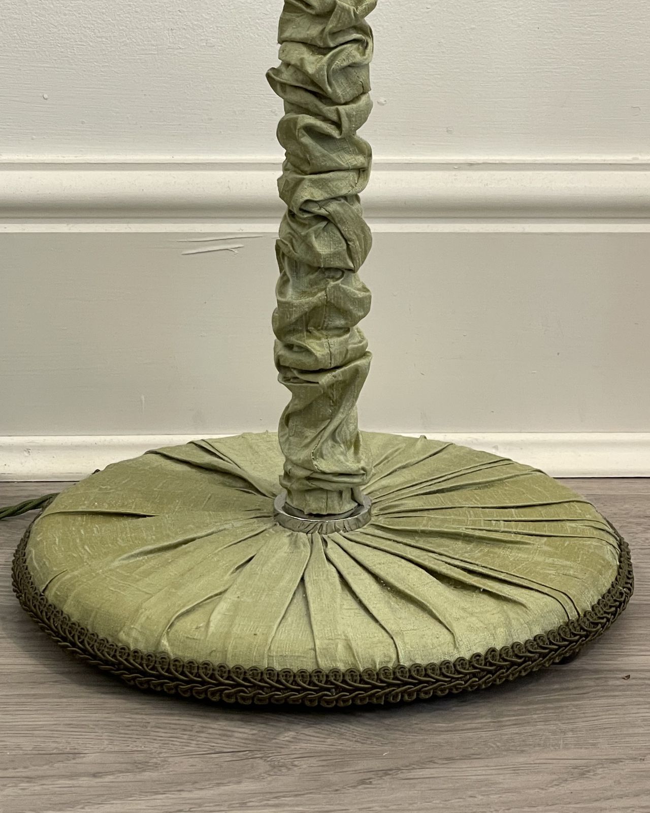 1930s Silk Covered Standard Lamp photo for sale