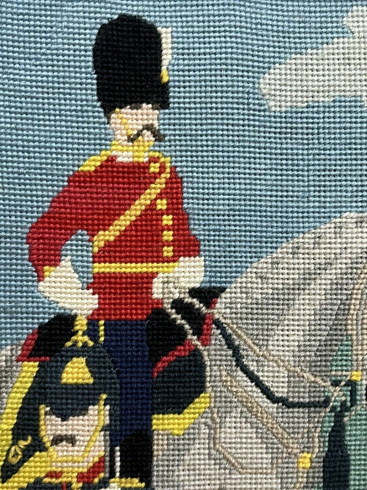 photo for sale Historic British Royal Household Cavalry Guards Tapestry Showpiece