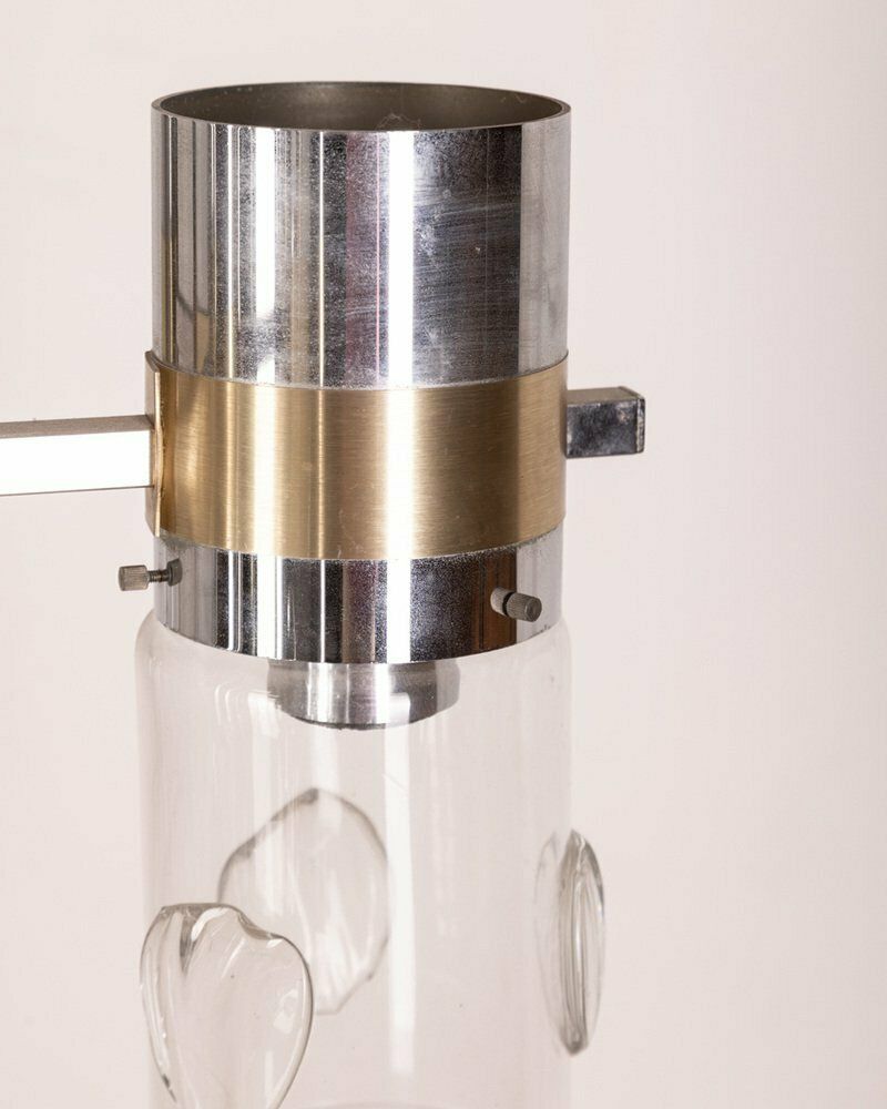 Metal And Glass Ceiling Lamp By Gaetano Sciolari, 1970s photo buy