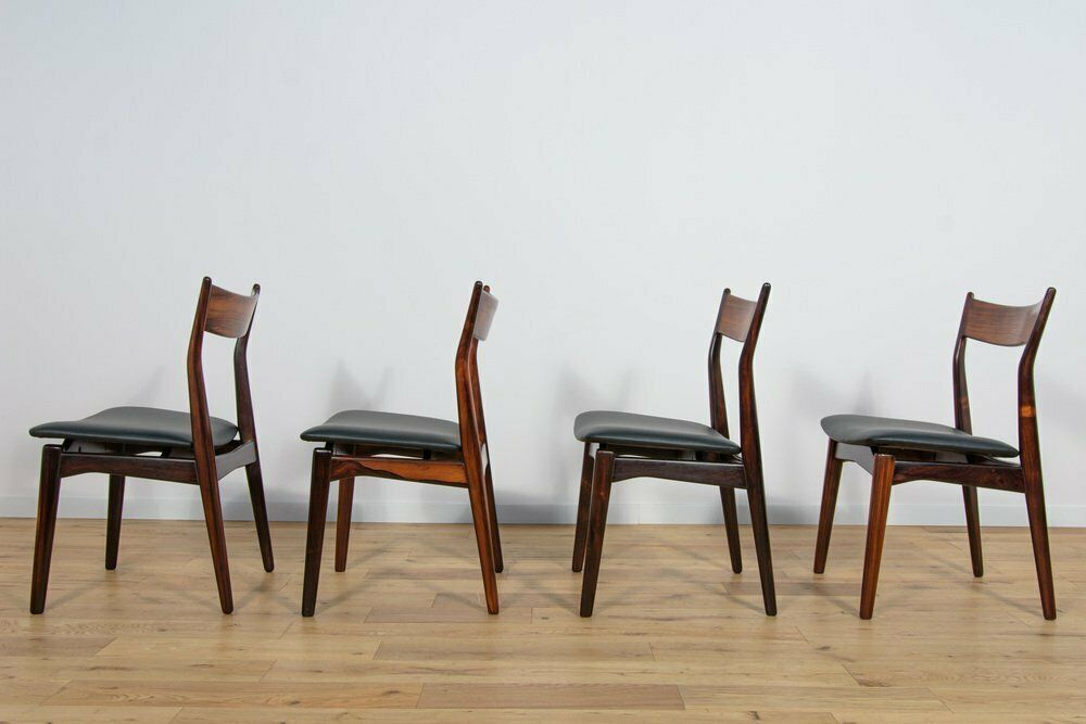 Mid Century Rosewood Dining Chairs By H. P. Hansen For Randers Møbelfabrik, 1960s, Set Of 4 photo Furniture