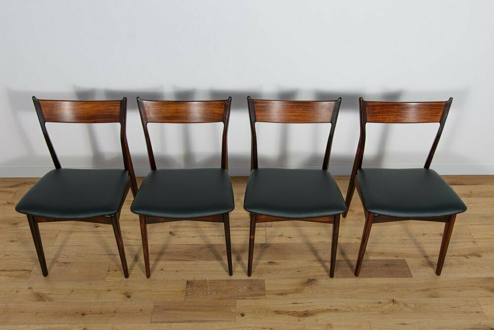 Mid Century Rosewood Dining Chairs By H. P. Hansen For Randers Møbelfabrik, 1960s, Set Of 4 photo vinterior