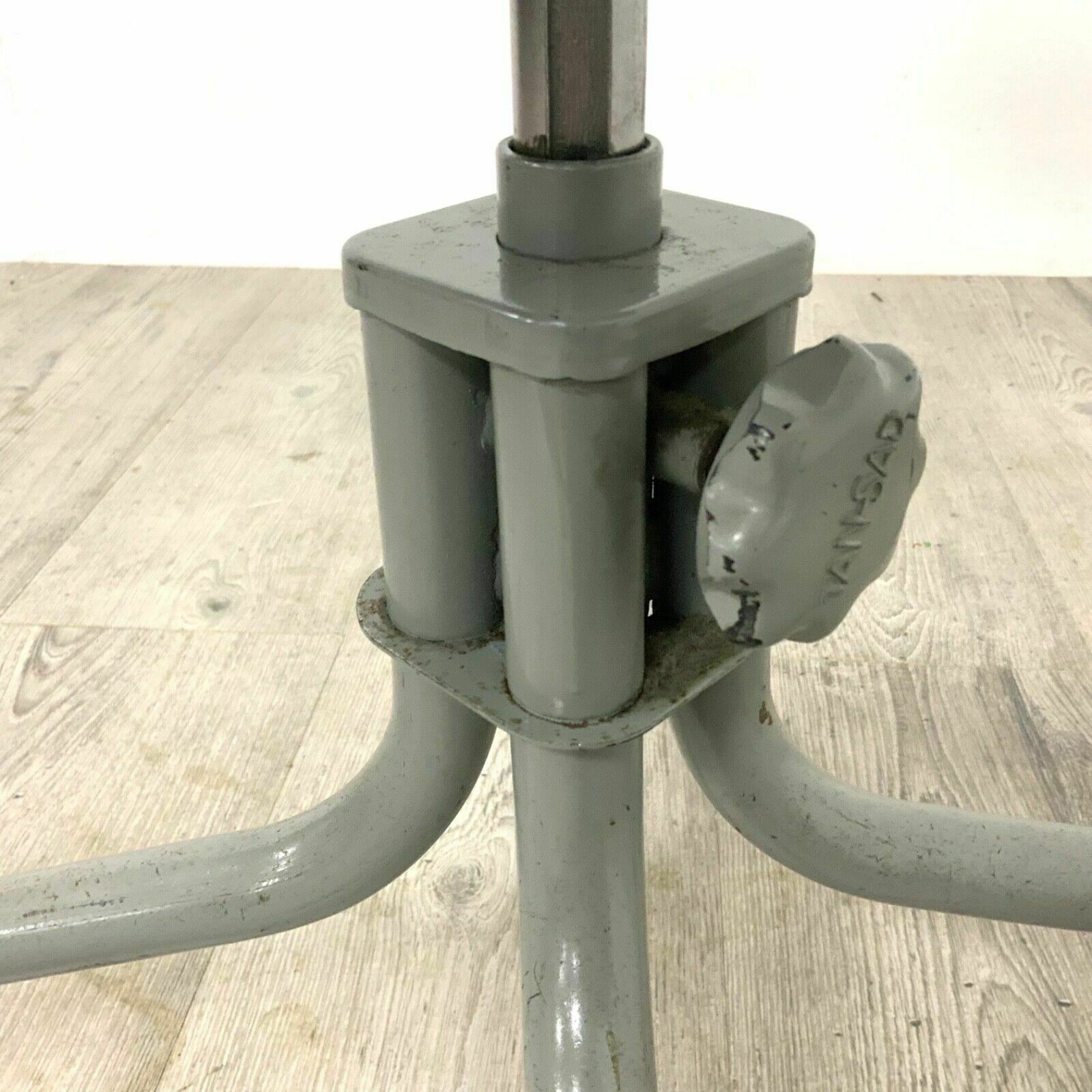 Vintage Leather Industrial Tansad Factory Engineers Stool Draughtsman's Chair photo vinterior