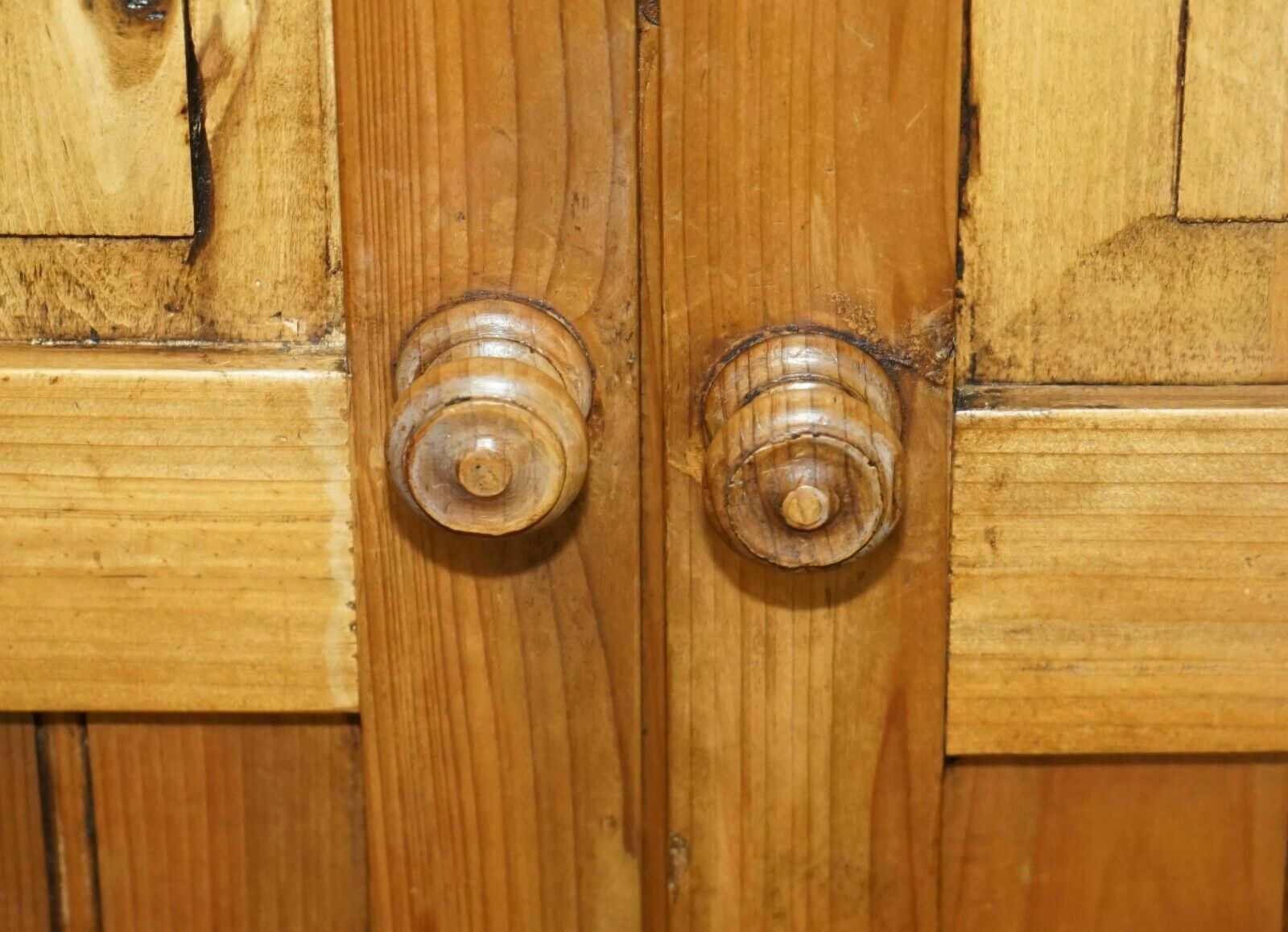 Exquisite Vintage Hand Carved Art Nouveau Pine Wardrobe Nude Nymphs Inside photo buy