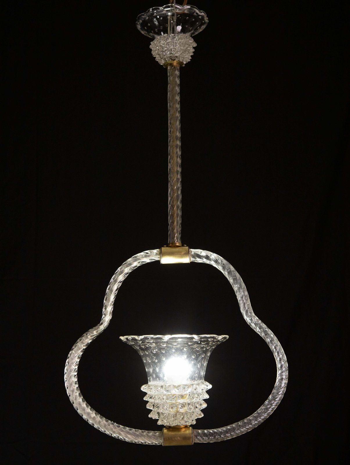 Art Decò Ercole Barovier Chandelier Rostrato And Bullicante Murano Glass, 1940s photo furniture