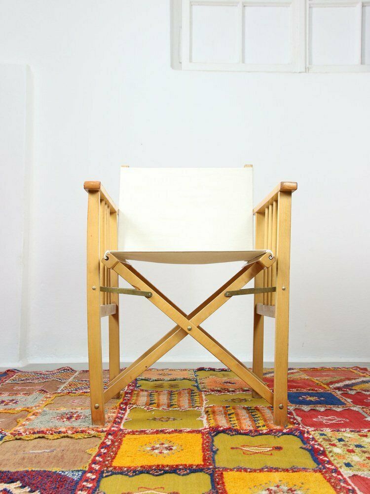 Vintage Italian Director's Folding Chair From Calligaris