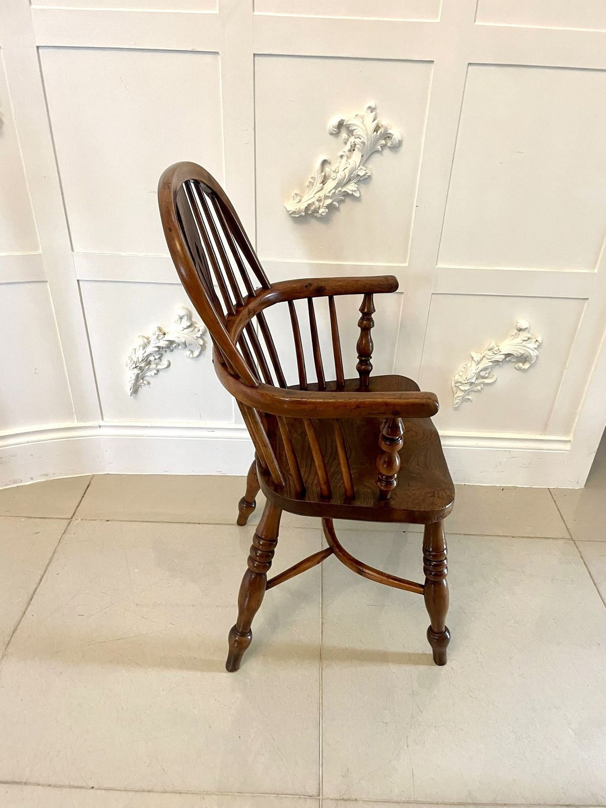 Antique Quality Yew Wood Windsor Armchair photo for sale