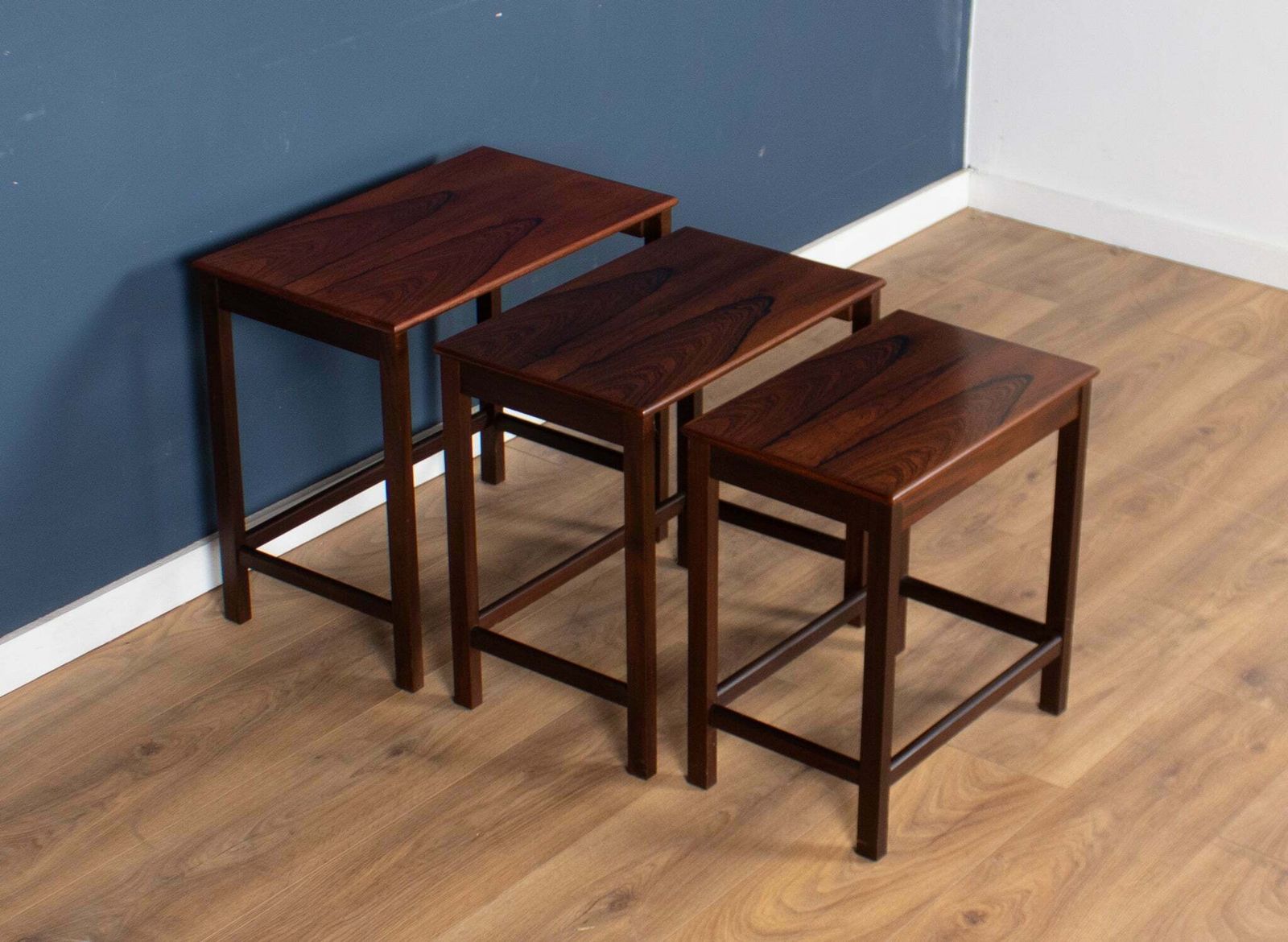 Retro Teak 1960s Mid Century Nest Of Tables Coffee Tables By E W Bach Odense Møbelfabrik photo 475.0