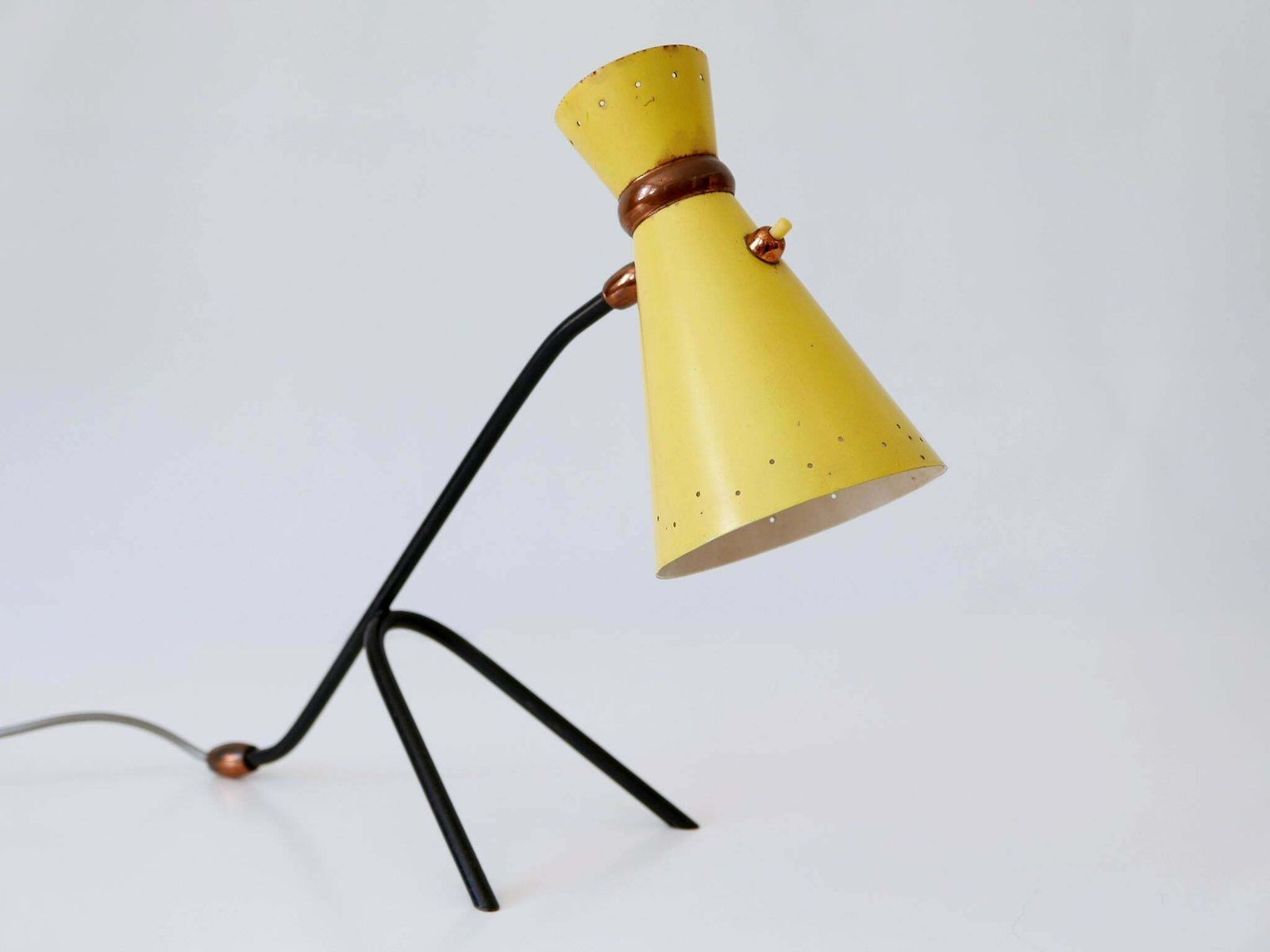 Lighting Rare And Lovely Mid Century Modern Diabolo Table Lamp Desk Light Italy 1960s photo
