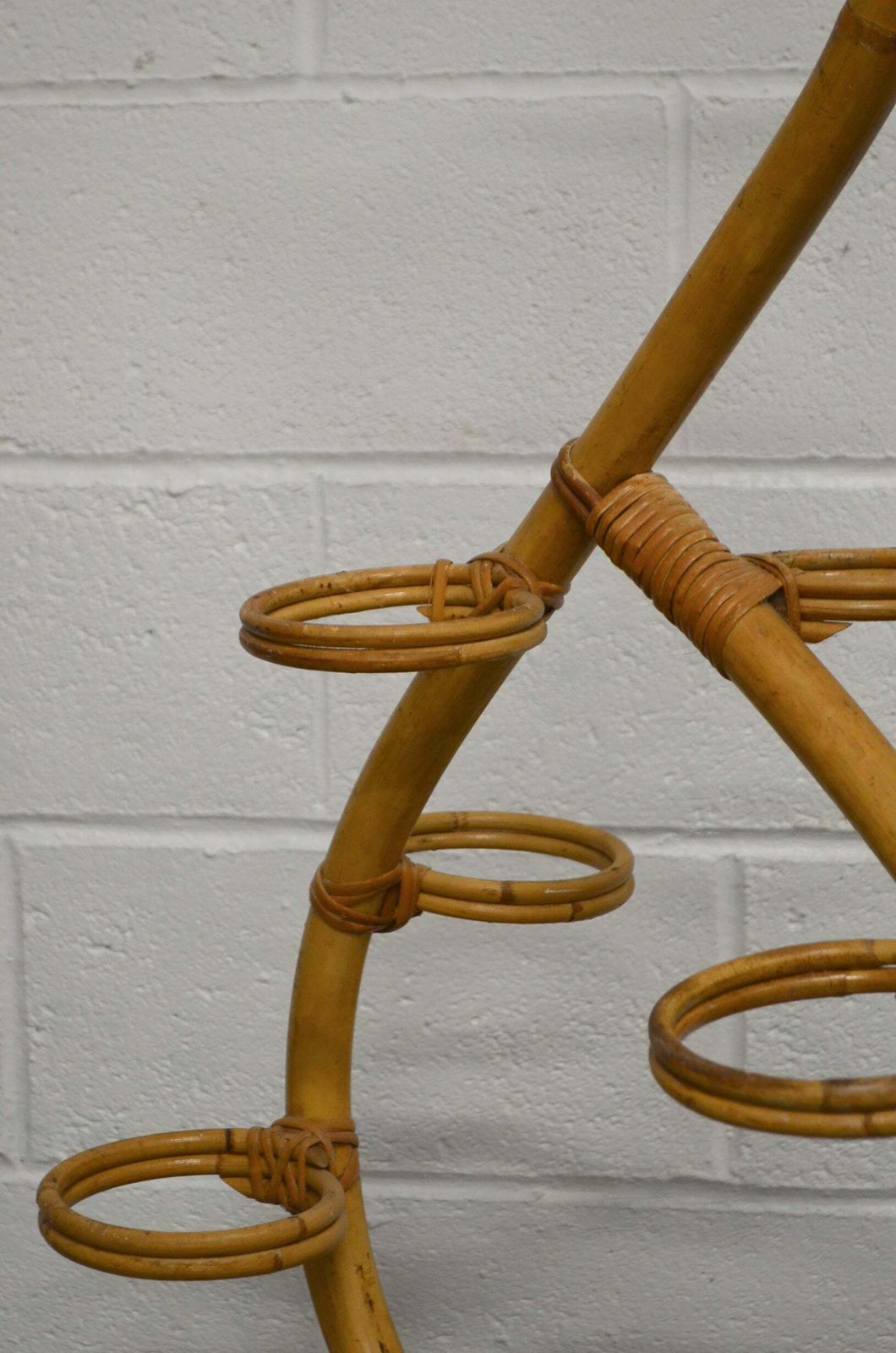Vintage Rattan Plant Stand, 1970s photo 120.0