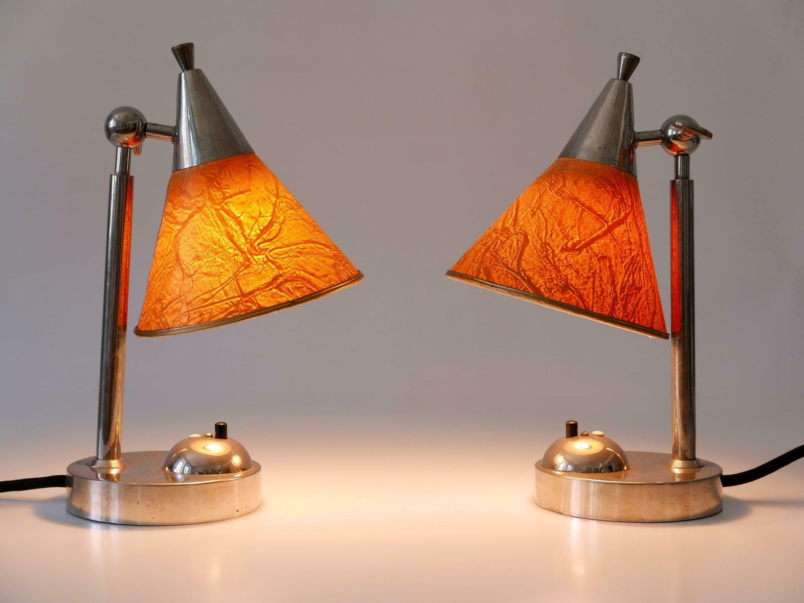Set Of Two Rare Art Deco Bauhaus Bedside Table Lamps Or Sconces Germany 1920s photo furniture