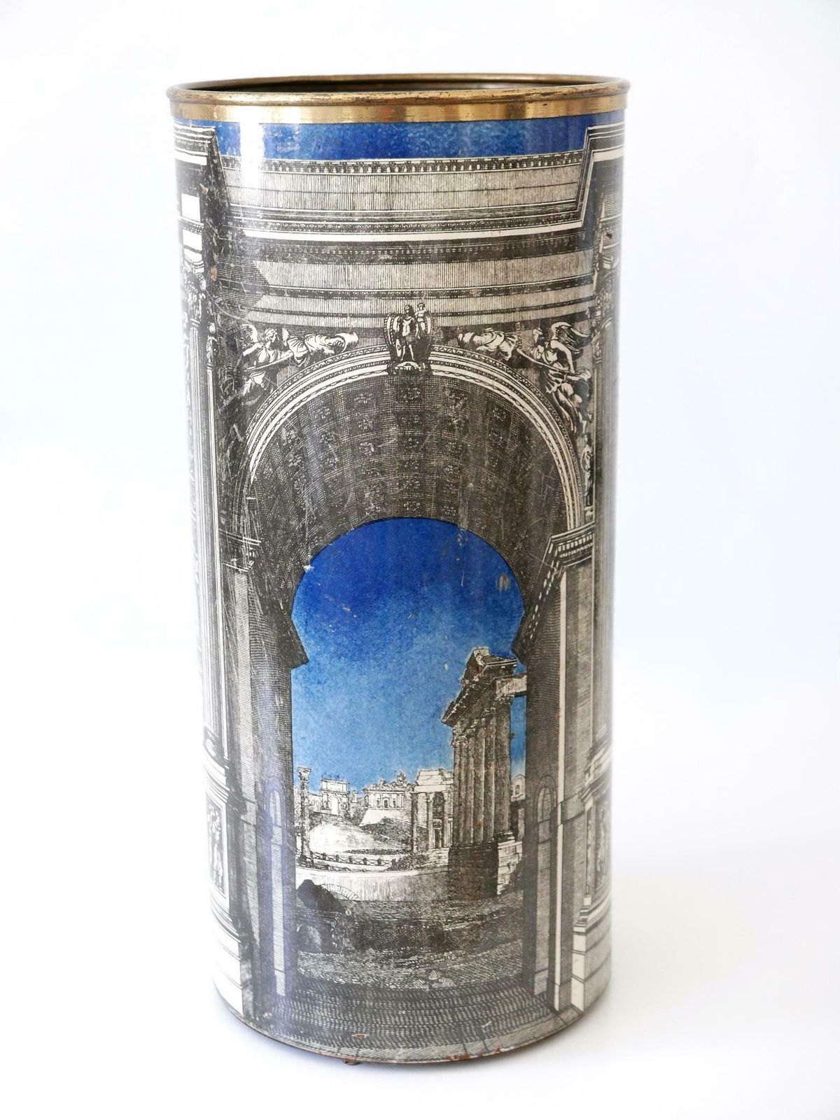 Early Mid Century Modern 'Roman Arch' Umbrella Stand By Piero Fornasetti 1950s photo for sale