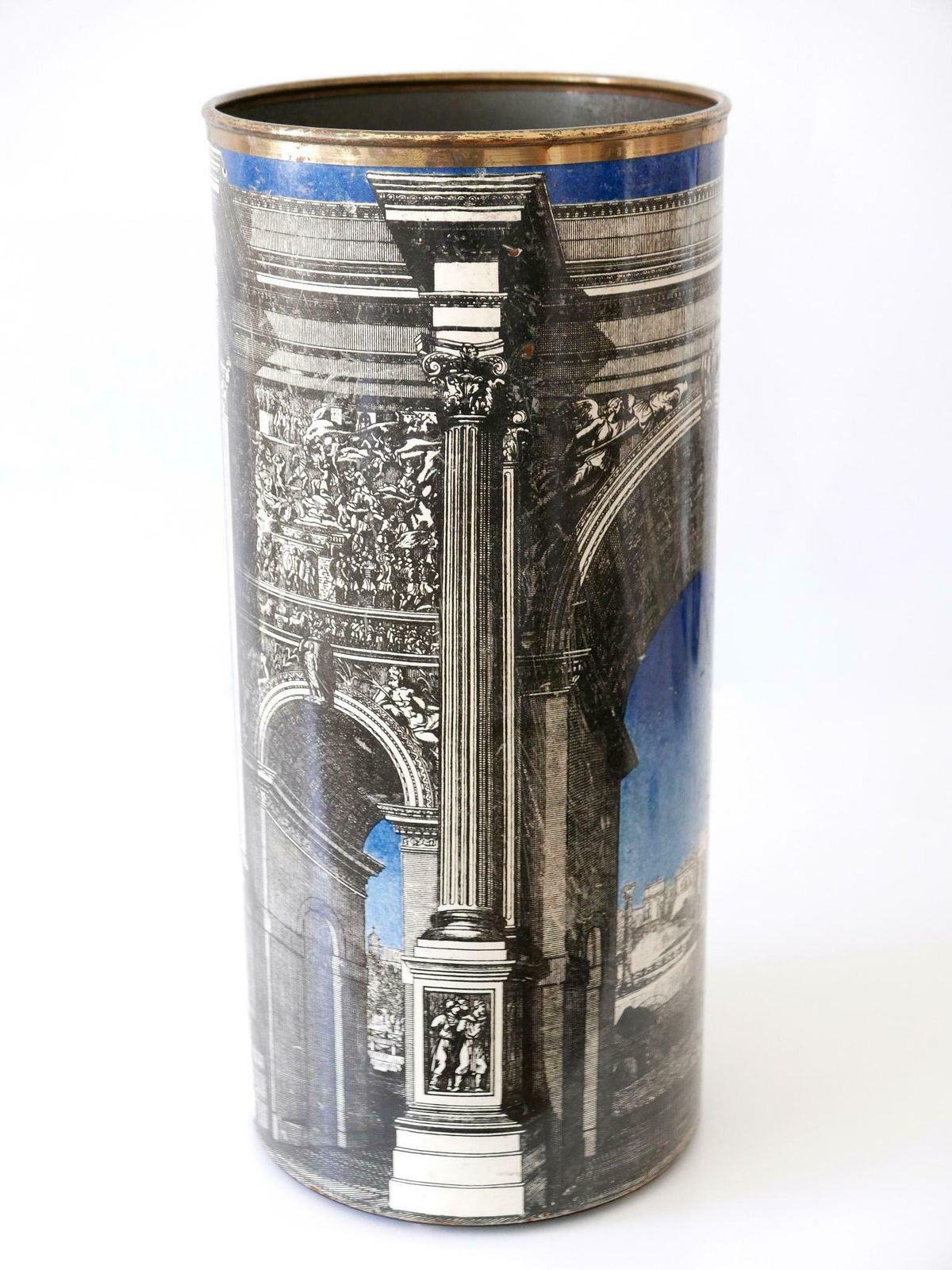 Furniture Early Mid Century Modern 'Roman Arch' Umbrella Stand By Piero Fornasetti 1950s photo