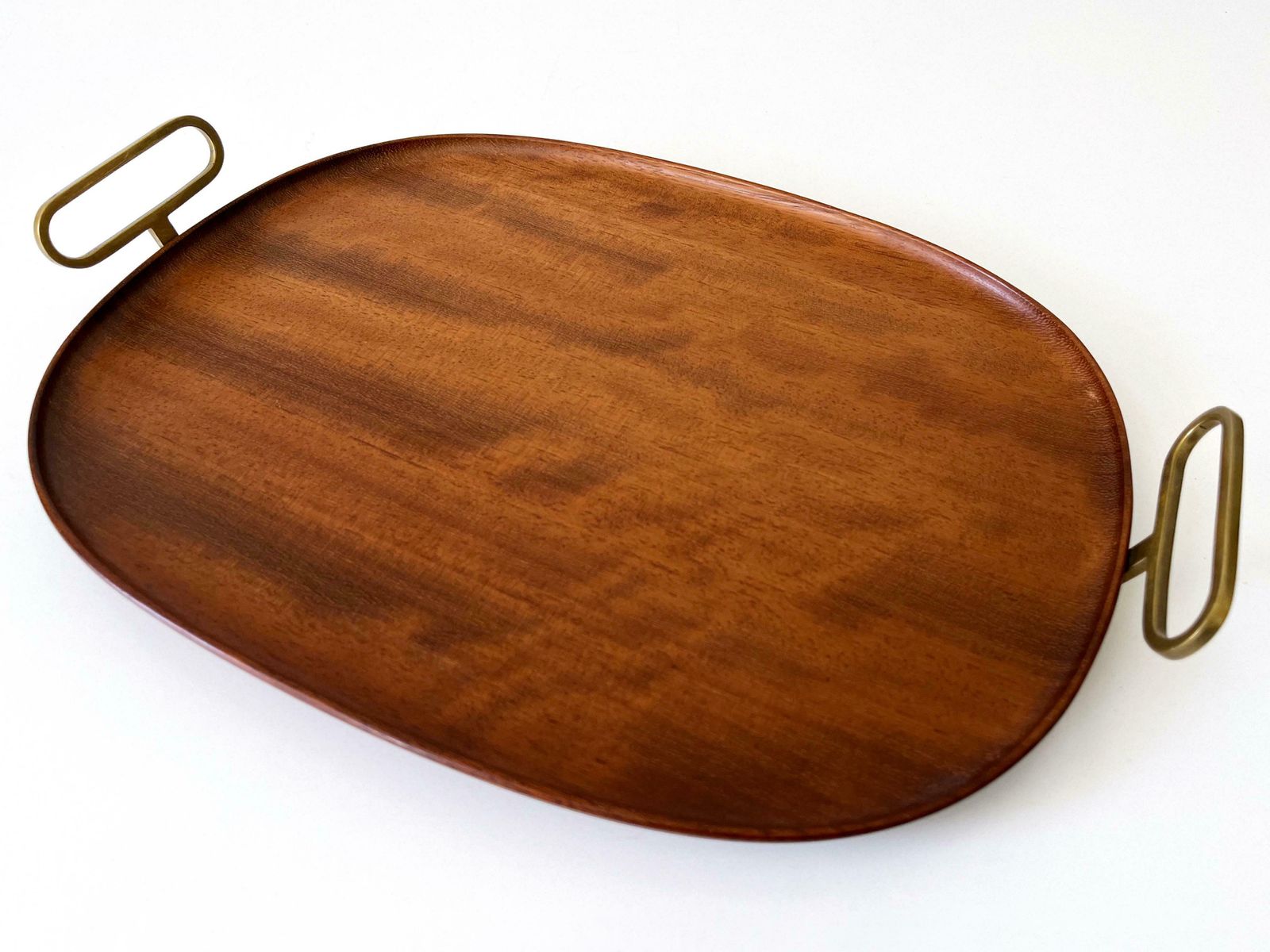 Extremely Rare Mid Century Modern Teak Serving Tray By Carl Auböck Austria 1950s photo furniture
