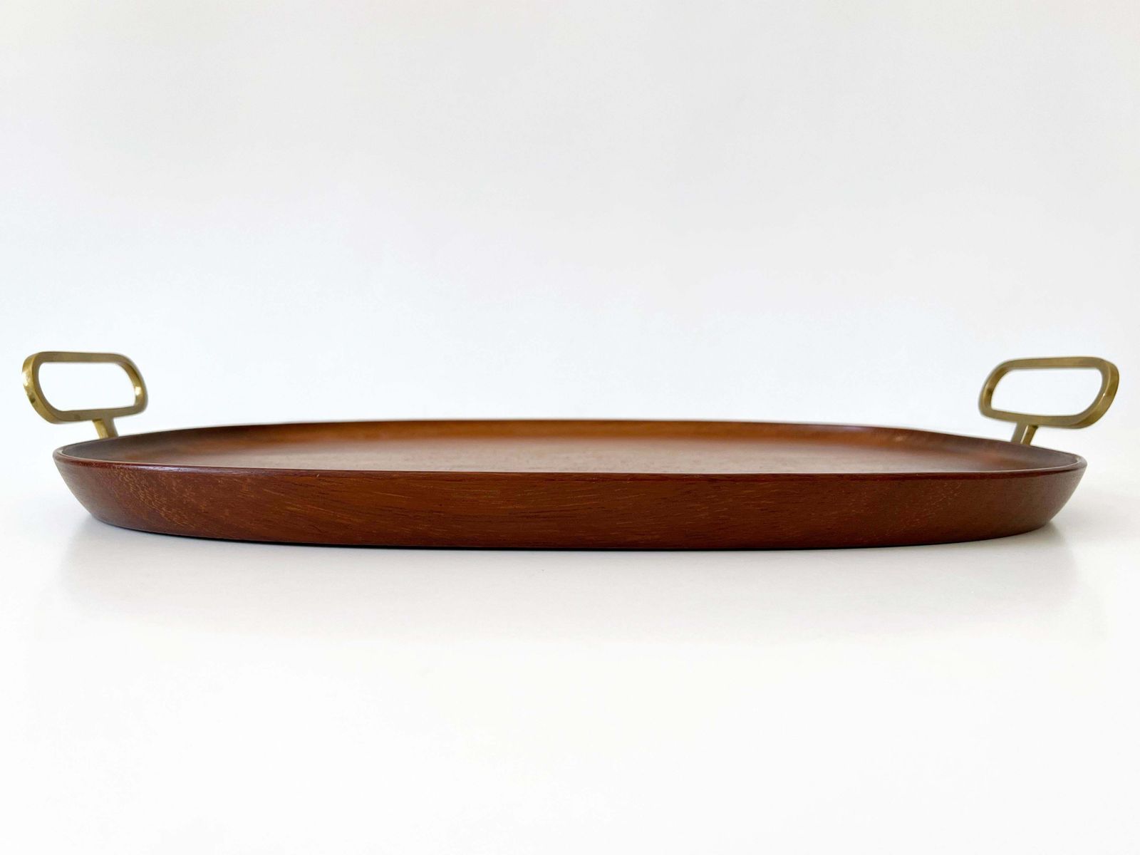 Extremely Rare Mid Century Modern Teak Serving Tray By Carl Auböck Austria 1950s photo vinterior