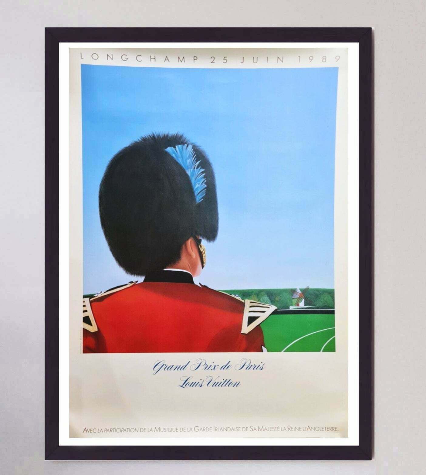 Louis Vuitton Longchamp Grand Prix De Paris 1989 Original Vintage Poster photo furniture
