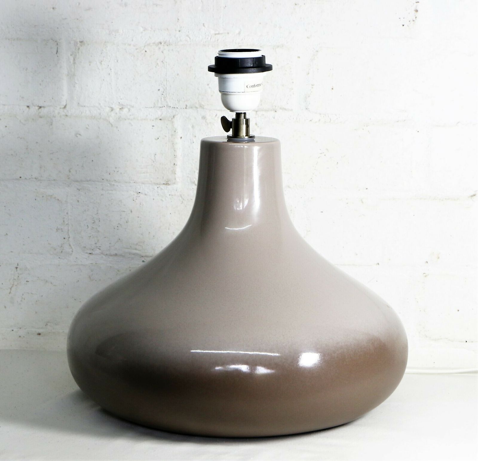 Vintage Table Lamp Fdc Faïencerie De Charolles French Ceramic Lamp 1980's photo furniture