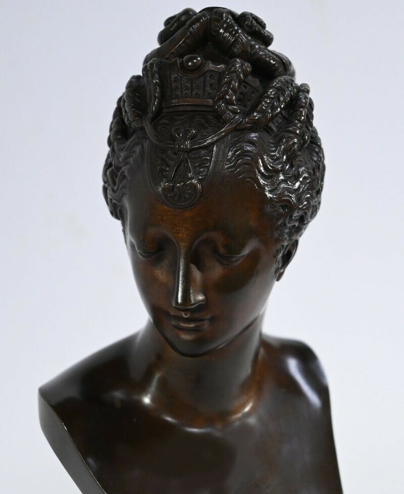 Bronze Bust Of Diane De Poitiers, After J.Goujon   Late 19th Century photo vinterior