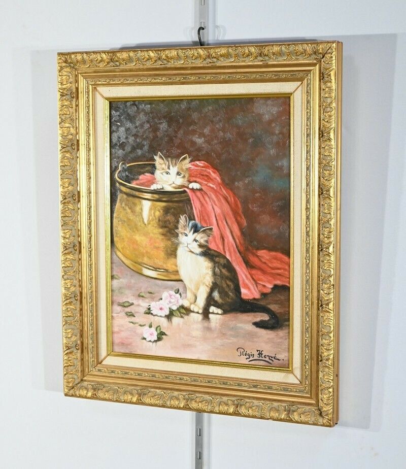 Oil On Canvas, Signed R.Hervé   2nd Part 20th Century photo for sale