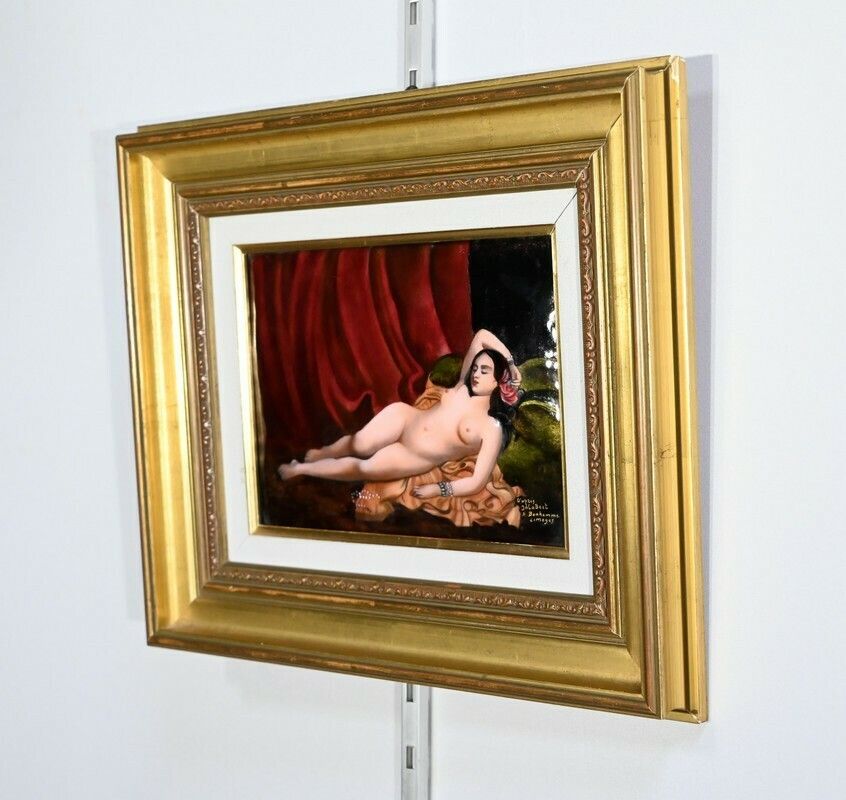 Enamelled Painting After C.Jalabert, Signed R.Bonhomme   1950 photo for sale