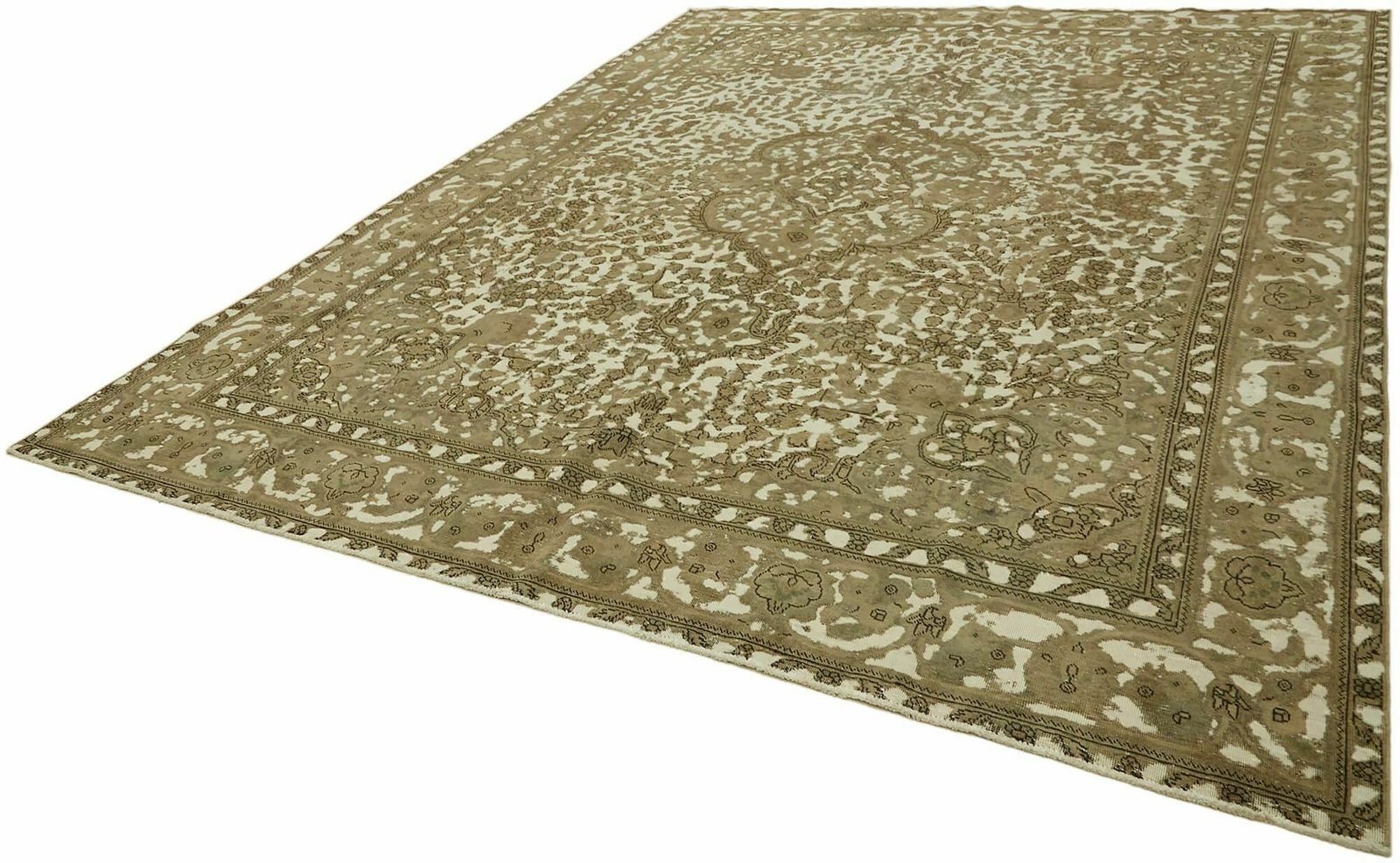 Handmade Beige 1980's Vintage Large Area Rug ( 380 X 292 Cm ) photo for sale