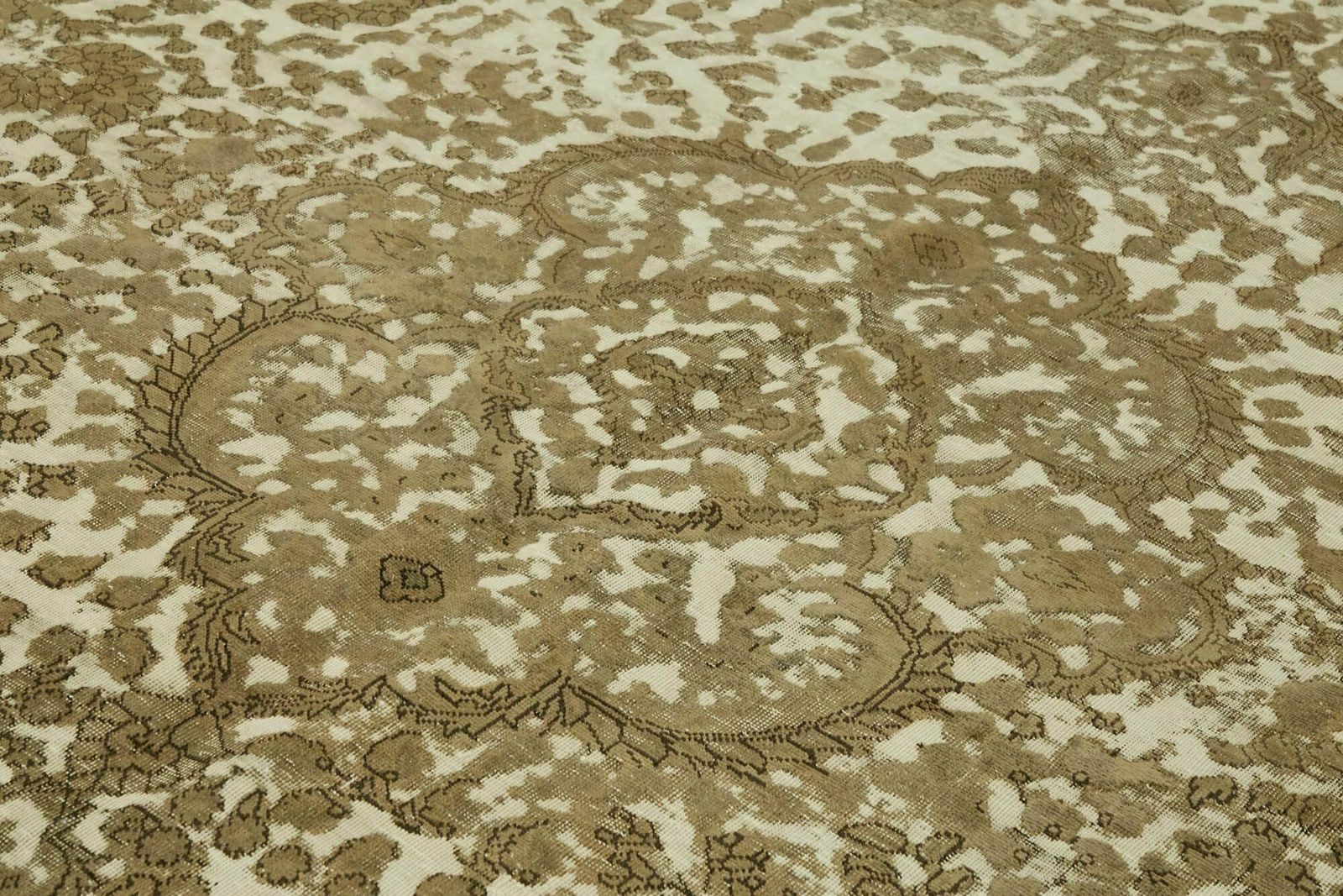 Handmade Beige 1980's Vintage Large Area Rug ( 380 X 292 Cm ) photo 3562.0