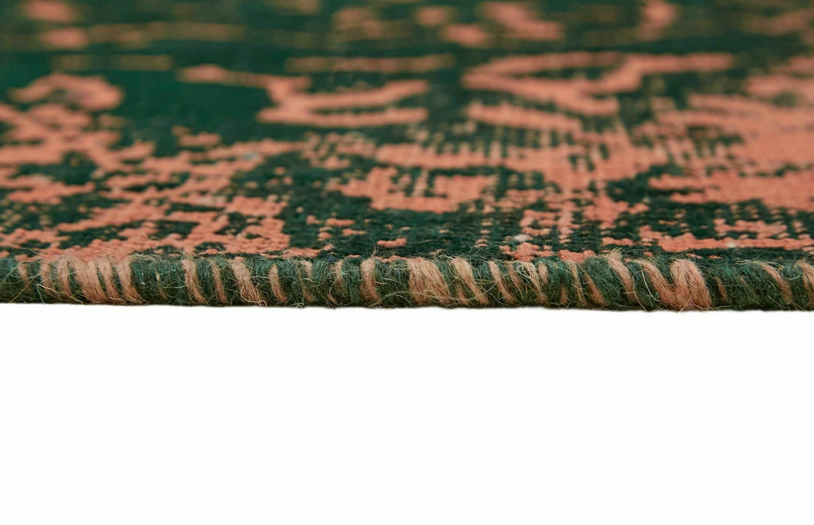Handmade Green Vintage Over Dyed 1980's Large Rug ( 298 X 198 Cm ) photo vintage