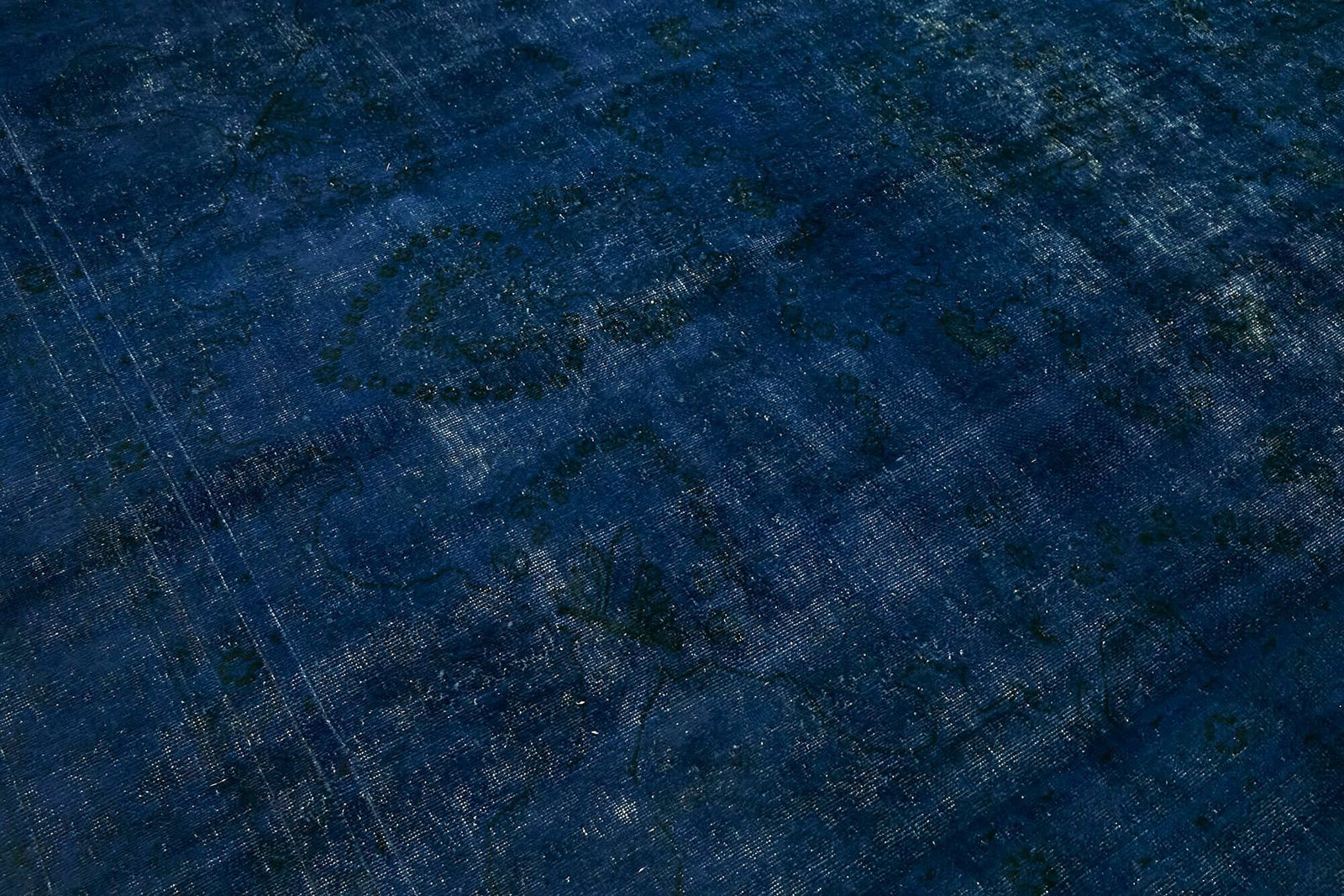 photo furniture Handmade Blue Over Dyed Large Vintage Area Rug, Late 20th Century ( 330 X 244 Cm )