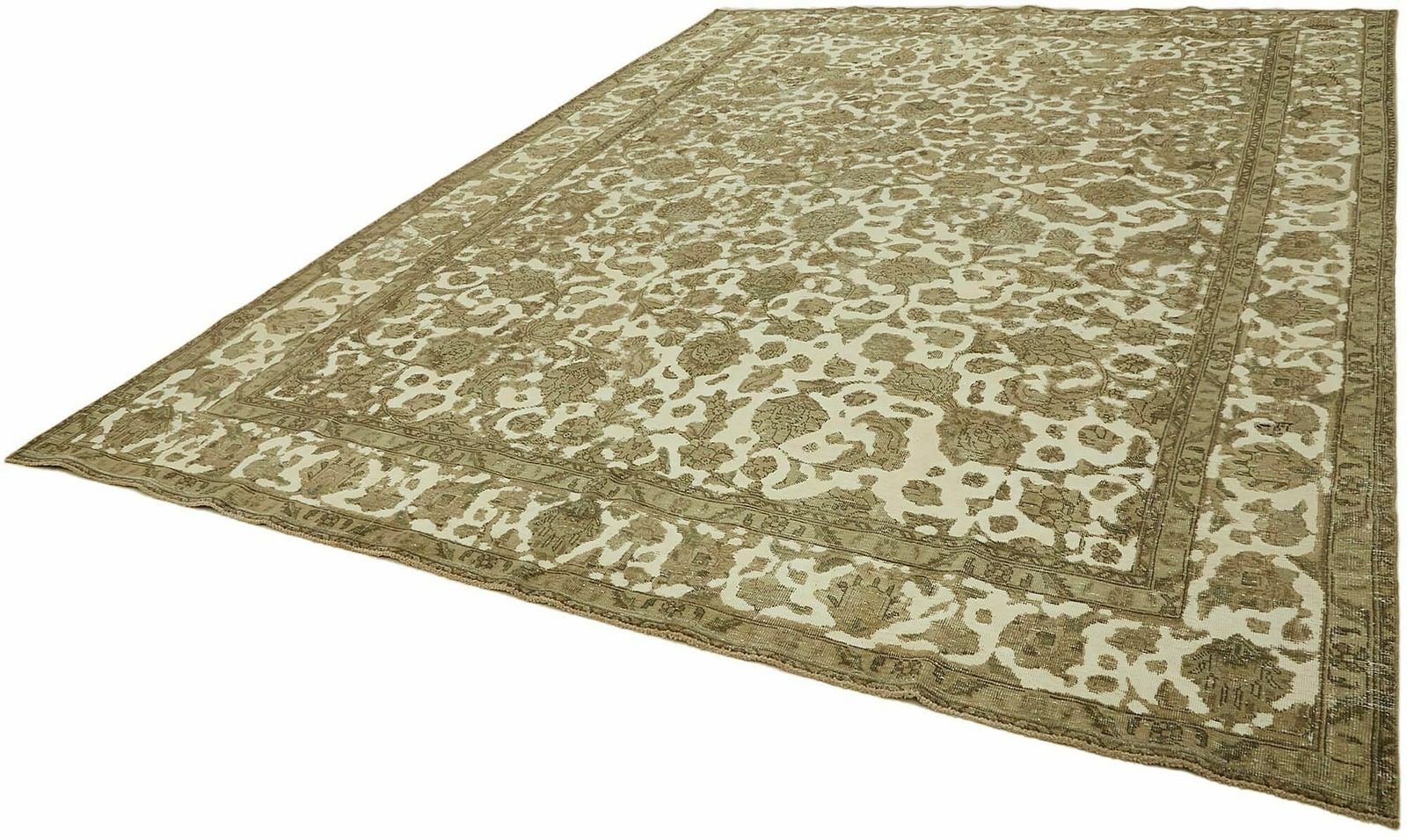 Handmade Decorative Beige Vintage Area Rug ( 398 X 298 Cm ) photo for sale