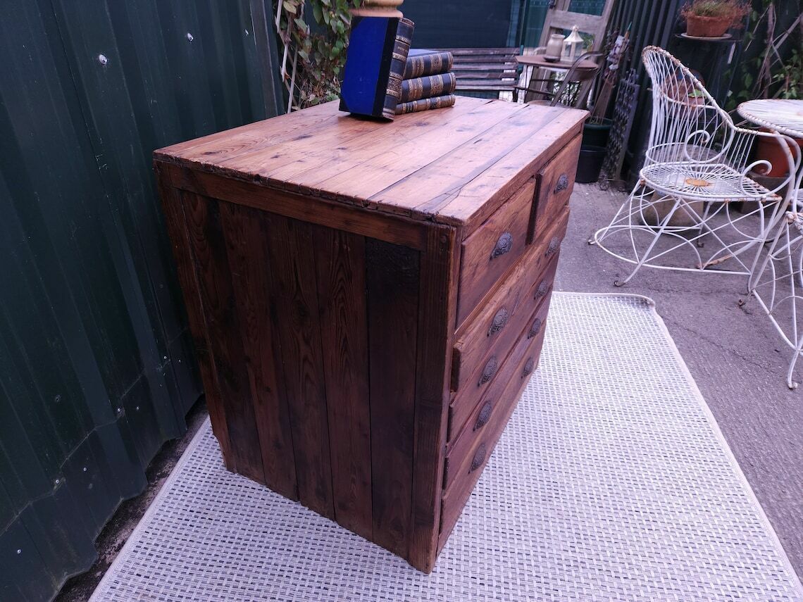 Late 19th / Early 20th Century Industrial Chest Of Drawers photo Furniture