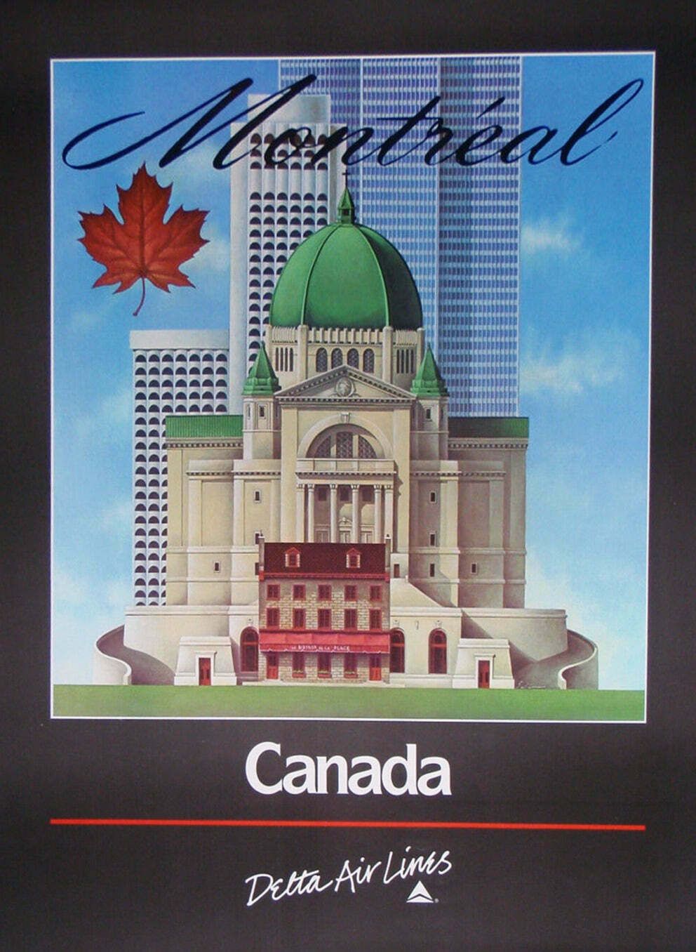 Canada   Delta Air Lines Original Vintage Poster