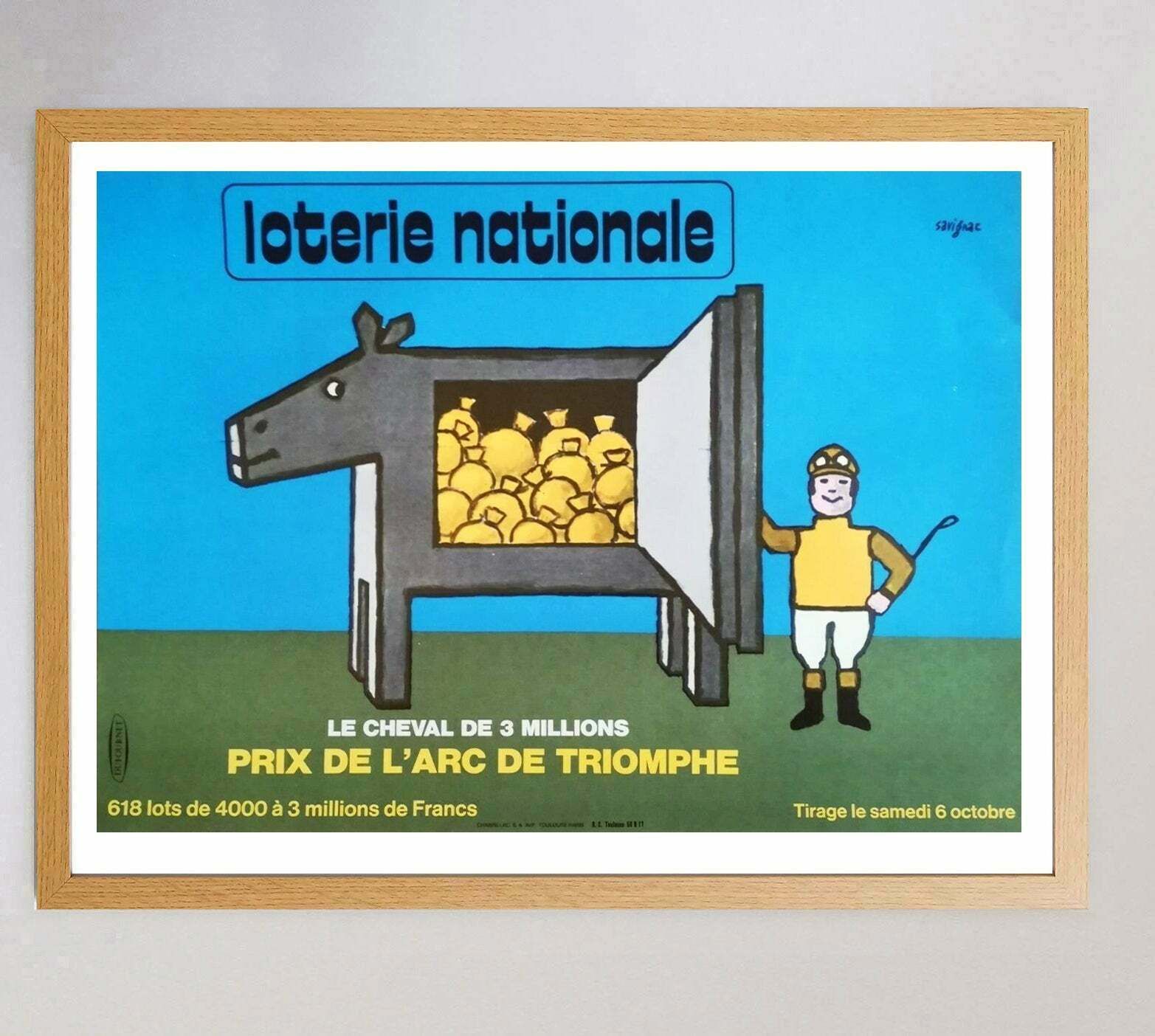 Loterie Nationale   Savignac Original Vintage Poster photo Art