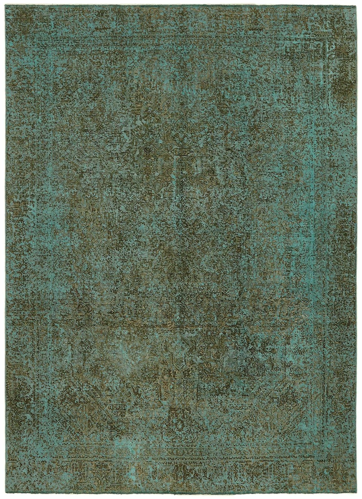 Handmade Turquoise Over Dyed Large Area Rug ( 319 X 232 Cm )