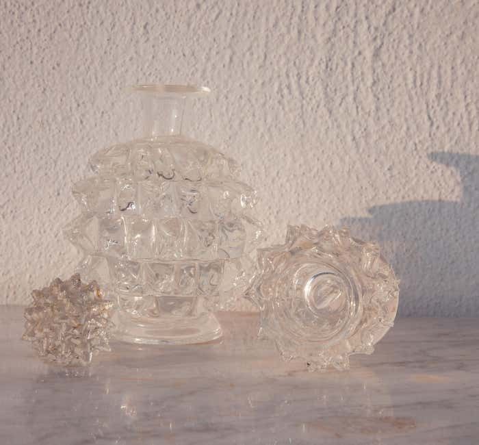 Set Of 4 Ercole Barovier Rostrato Murano Italian Glass Vase For Barovier & Toso photo vinterior