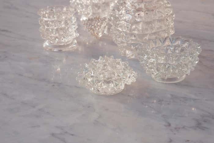 photo for sale Set Of 4 Ercole Barovier Rostrato Murano Italian Glass Vase For Barovier & Toso