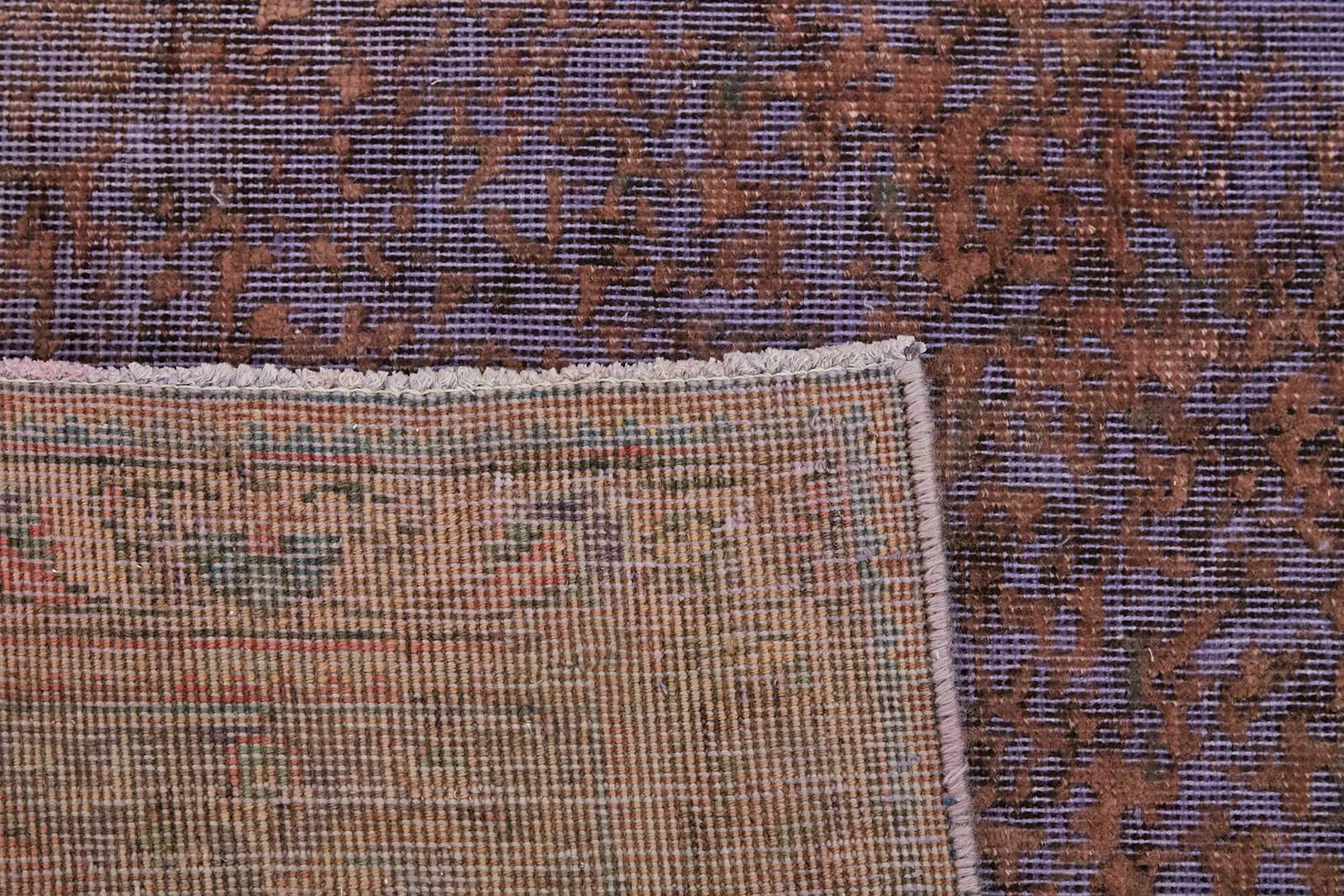 Handmade 1980's Purple Over Dyed Large Area Rug ( 387 X 295 Cm ) photo buy