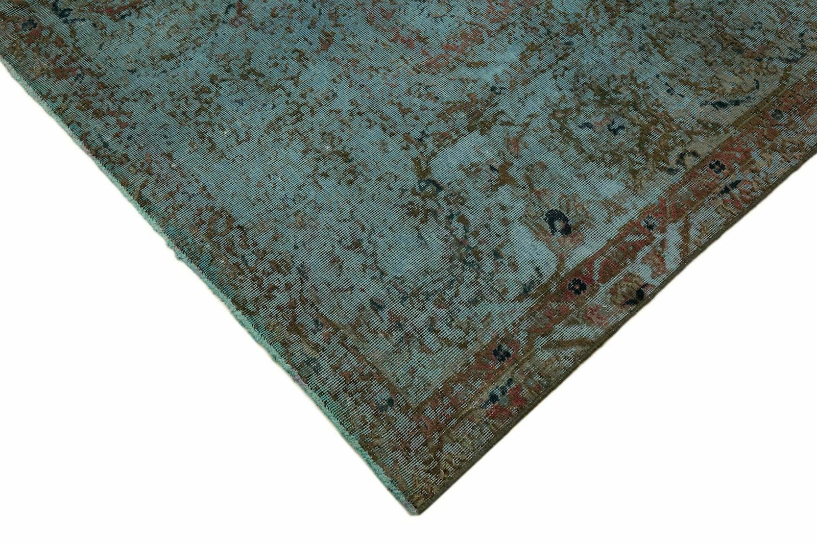 Handmade 1980's Blue Over Dyed Large Area Rug ( 331 X 331 Cm ) photo Textiles