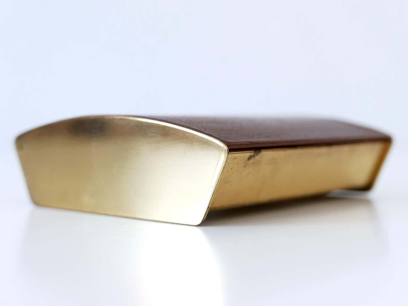Rare Mid Century Modern Teak Cork & Brass Box By Carl Auböck Austria 1950s photo buy