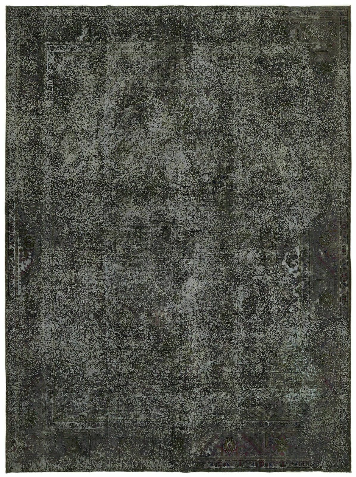 Handgemaakt Grijs Vintage Groot Vloerkleed ca. jaren 1980 ( 385 x 295 cm )