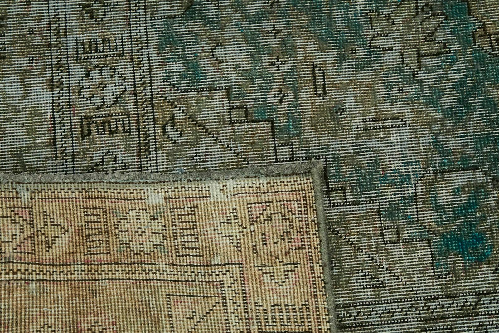 Handmade Gray Over Dyed Large 1980's Vintage Area Rug ( 387 X 295 Cm ) photo buy