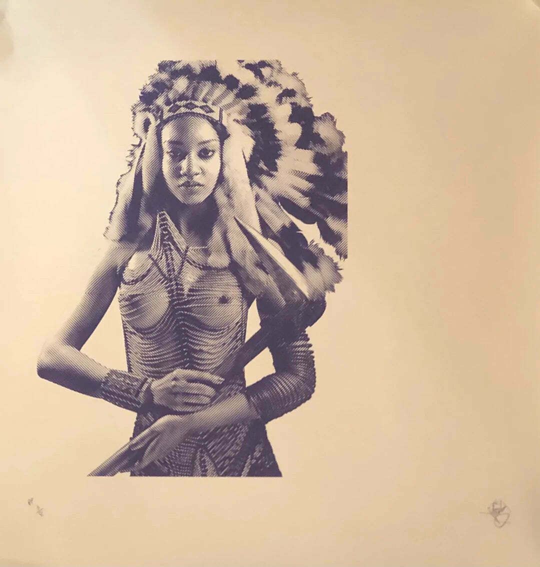 Apache Girl  Size   69cm X 69cm    Edition   Printer's Proof Of 8