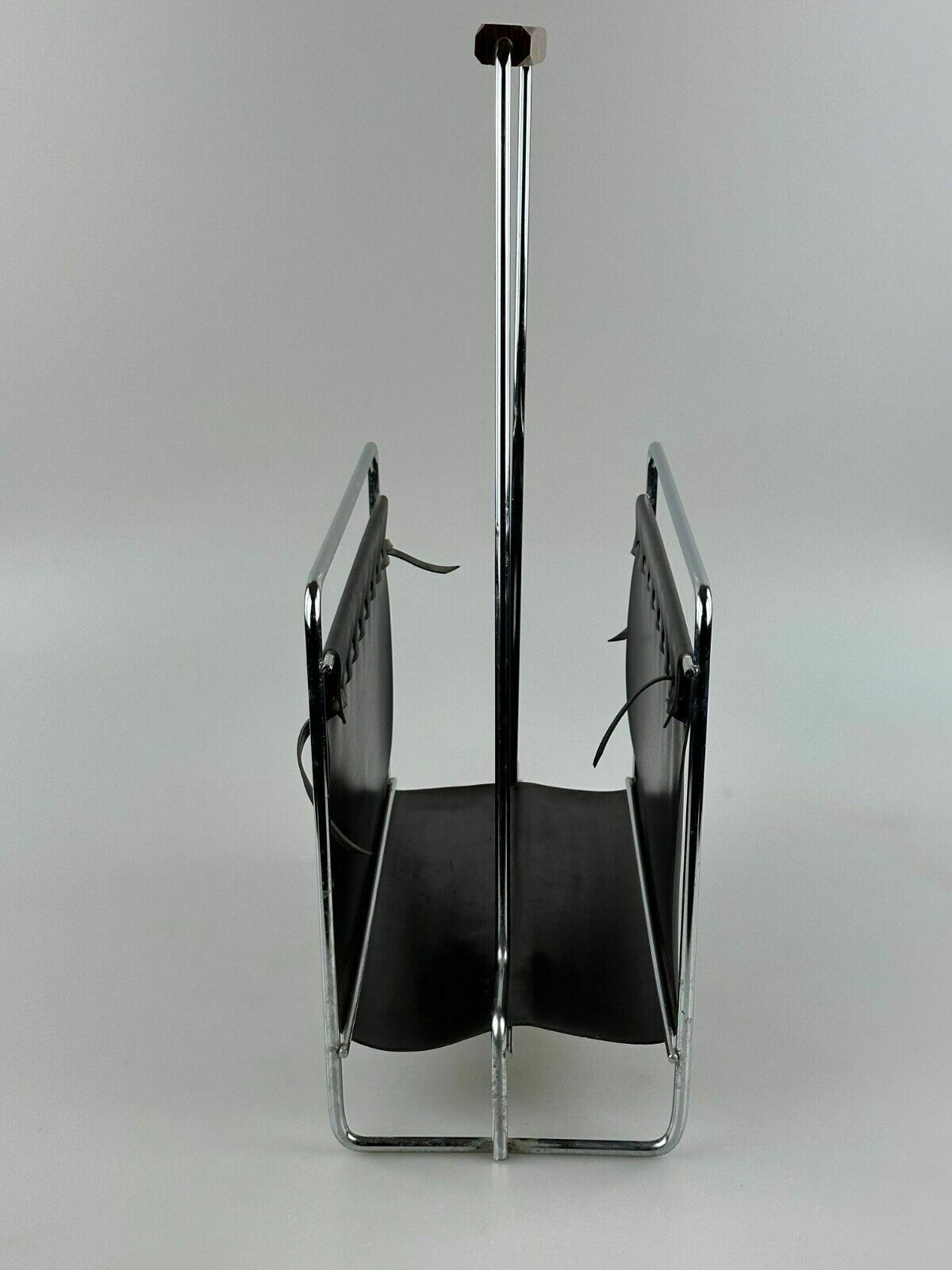 photo vinterior 60's 70's Newspaper Holder Magazine Racks R Metal Teak Mid Century Design