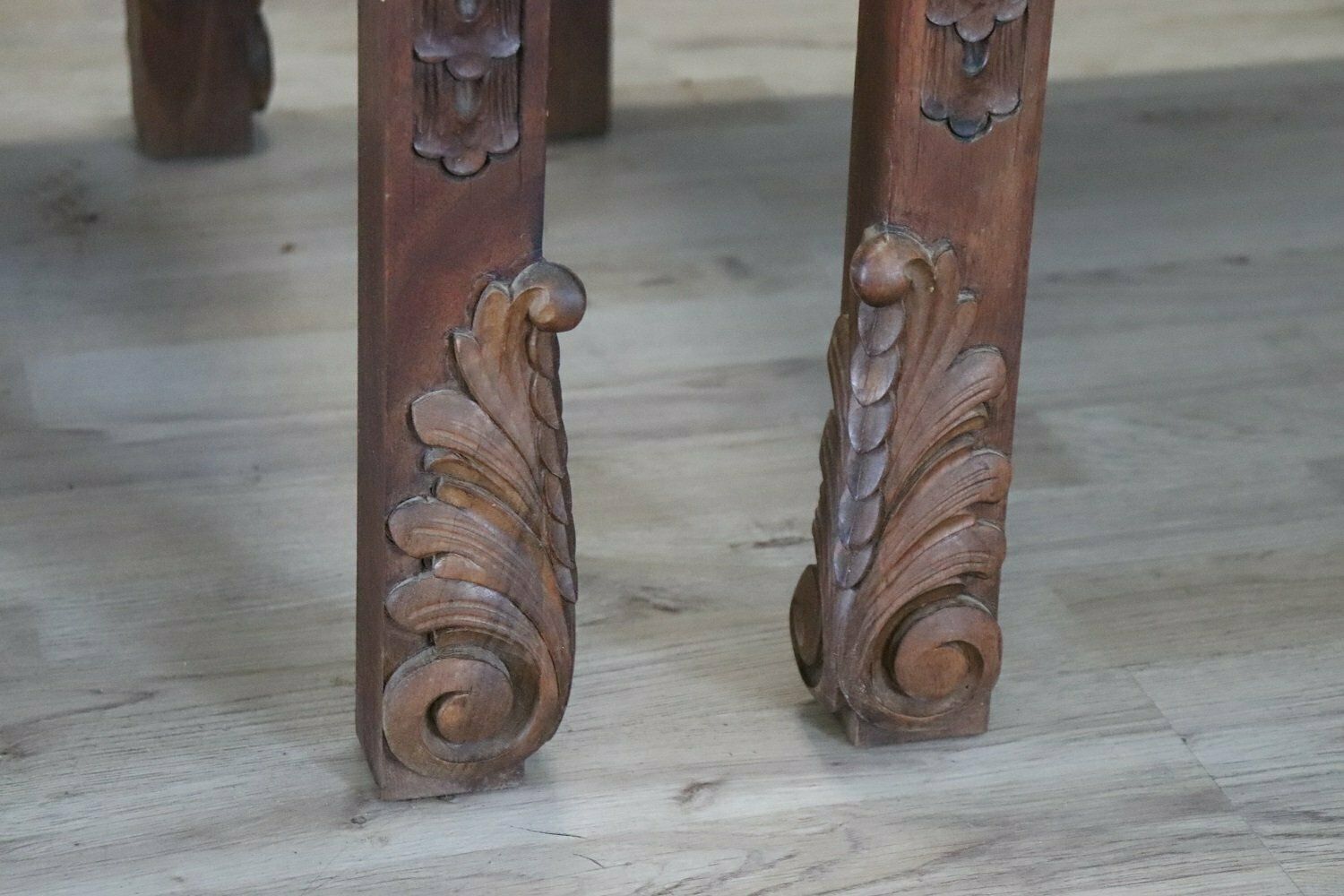 Late 19th Century Carved Walnut Throne Chairs, Set Of 2 photo furniture