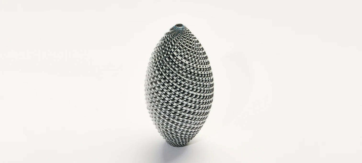 Black & White Woven Medium Ovoid photo furniture