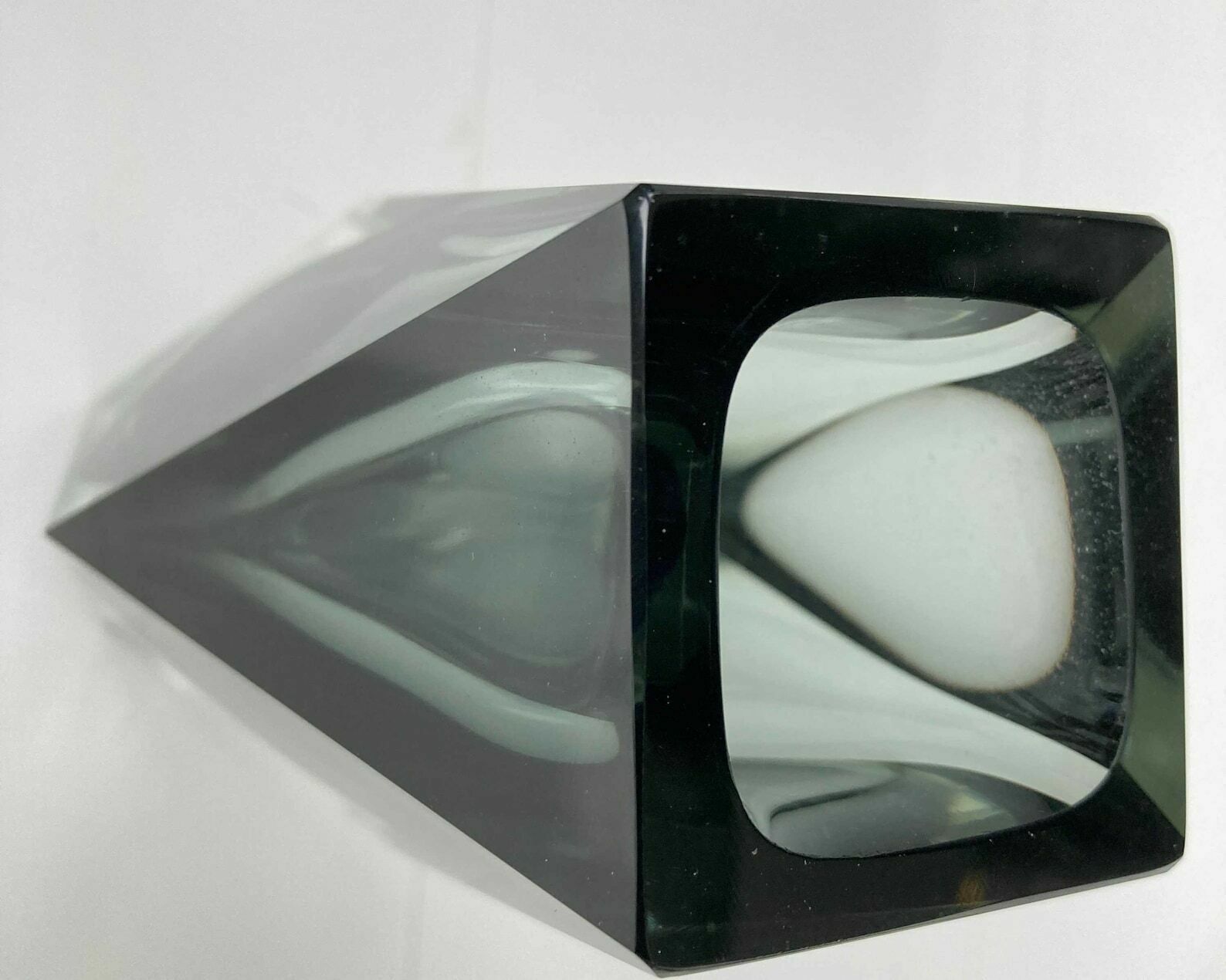 Zwart Murano Vaas Van Luigi Mandruzzato | Murano Object photo 229.0